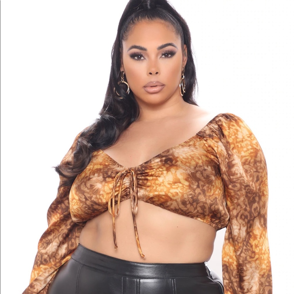 Fashion Nova Satin Crop Top